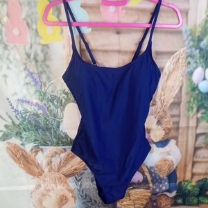 🗑️ REHAB (damaged) One Solid Navy and One White One-Piece Swimsuit Bundle